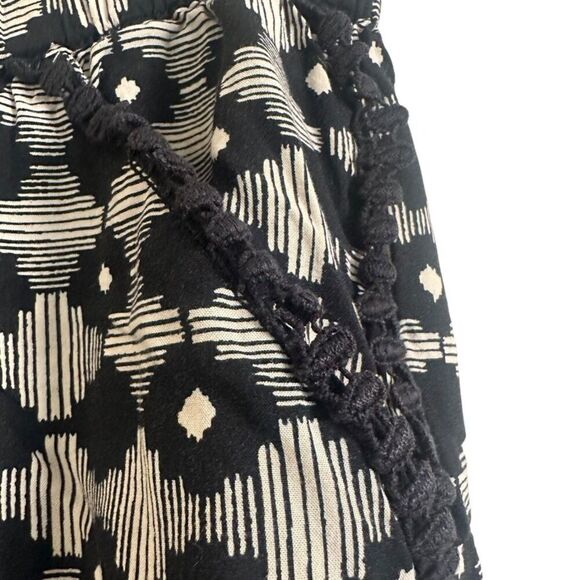 Anthropologie Hei Hei Geometric Jogger Pants Women's S Black Crochet‎ Boho - Picture 8 of 10